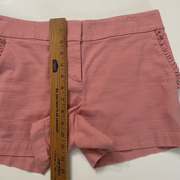 Loft Women’s Size 4 Blush Rose Pink Ruffle Detailing 4" china Shorts - Picture 4 of 12